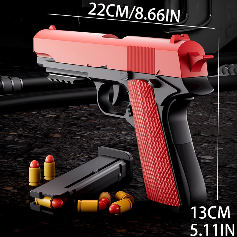 New Style Toy Gun Soft Clip Pistol [Upgradeable Continuous Shot] Short Bit Suspension Mode Clip And Pull Back Action, Toy Foam Blaster, Educational Toys Models Halloween Christmas Gift