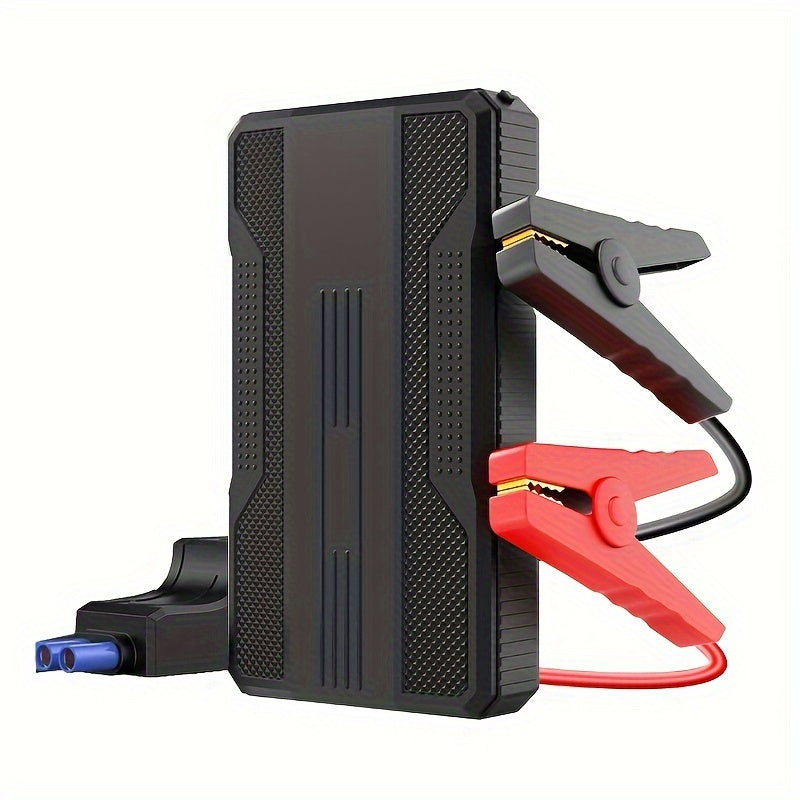 1pc Compact 26.64Wh Emergency Car Jump Starter Power Bank - Safe, Dual-Color, 12V Booster for Petrol & Diesel Vehicles, Portable, Rechargeable, Multi-Functional, LED Flashlight, USB Charging, and Travel-Friendly