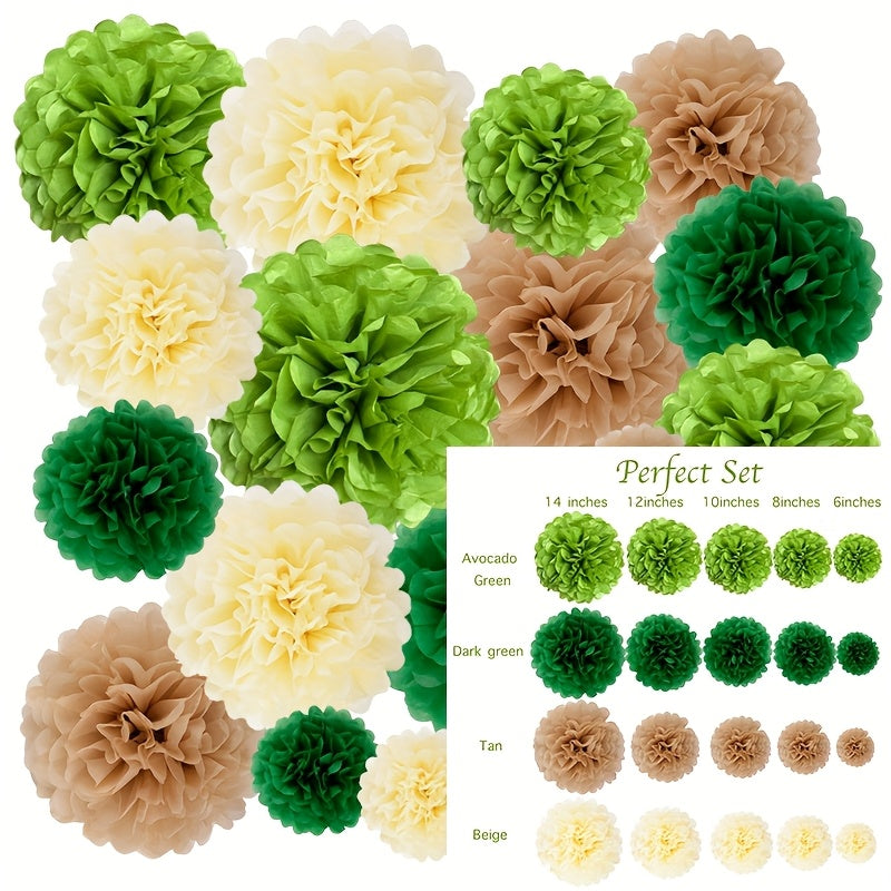 20pcs Set Hanging Flower Pompom Tissue Paper Pom Poms for Weddings and Other Occasions Party Birthday Baby Shower Christmas, Halloween Decorations, Event Styling, Party Decorations, Whimsical Decor, Hanging Decor, Delicate De