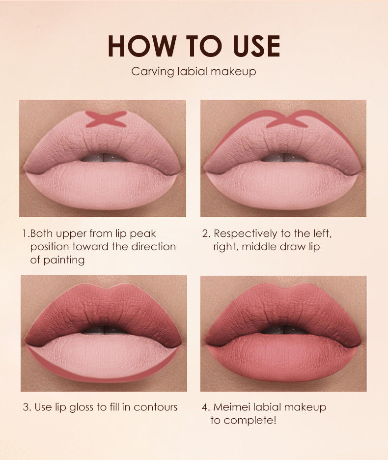 Combination Set of Lip Liner and Lip Gloss