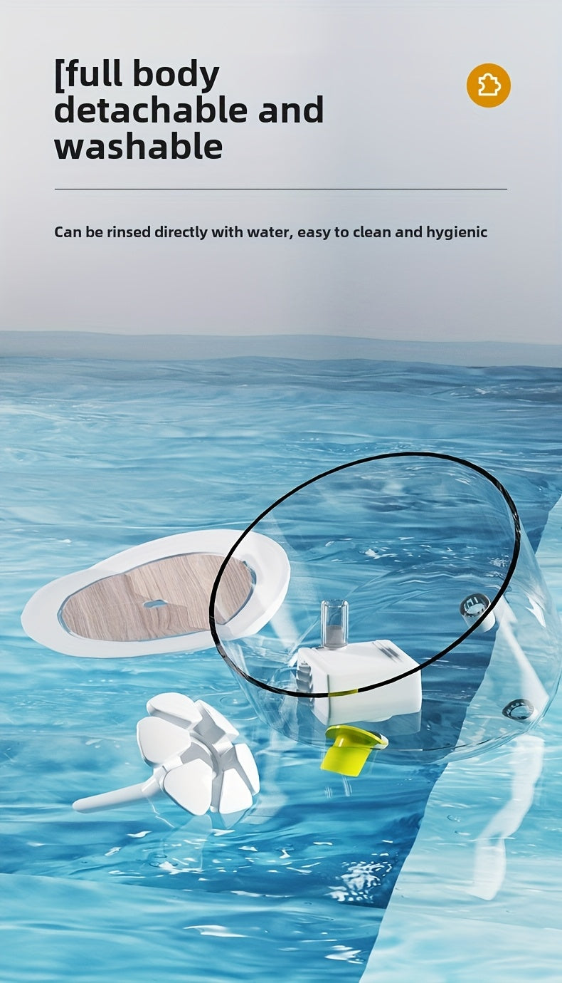 Fountain Flower Cat Drinking Machine Water Dispenser Automatic Recirculation Live Water Flowing Drinking Basin Pet Dog Kitten Water Feeder Large Cap