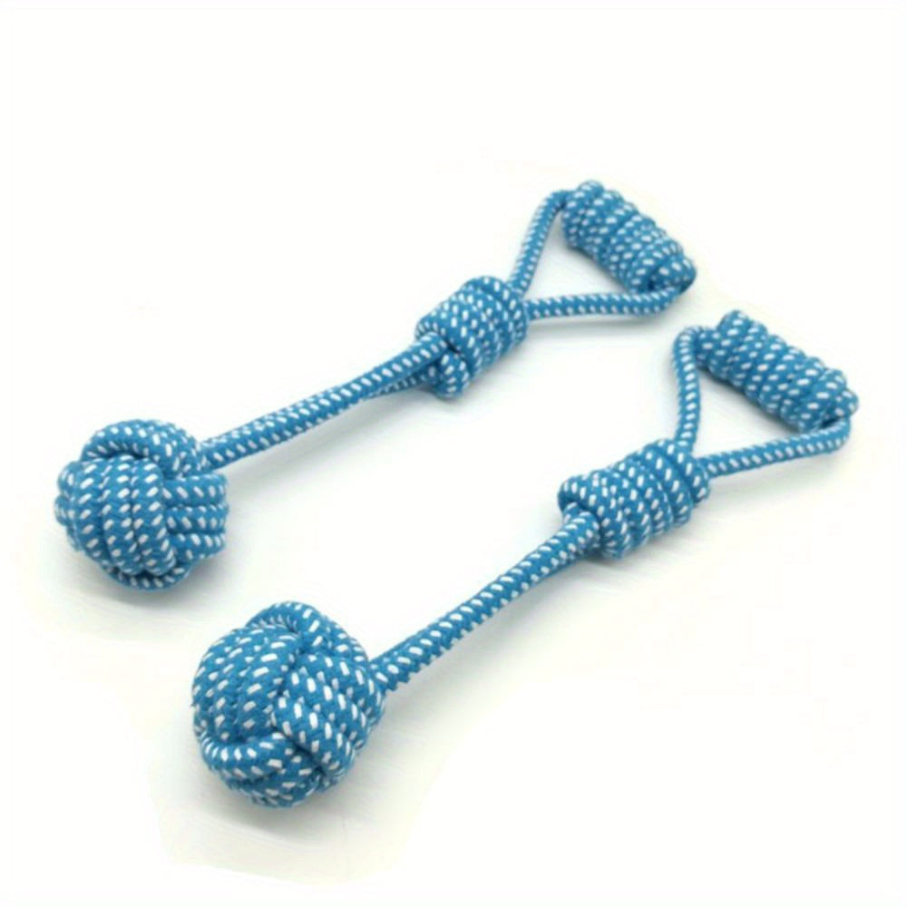 Dog Cotton Rope Toy Molar Bite Resistant Braided Rope Knot Toy Medium Large Hand Pull Toy Pet Random Color
