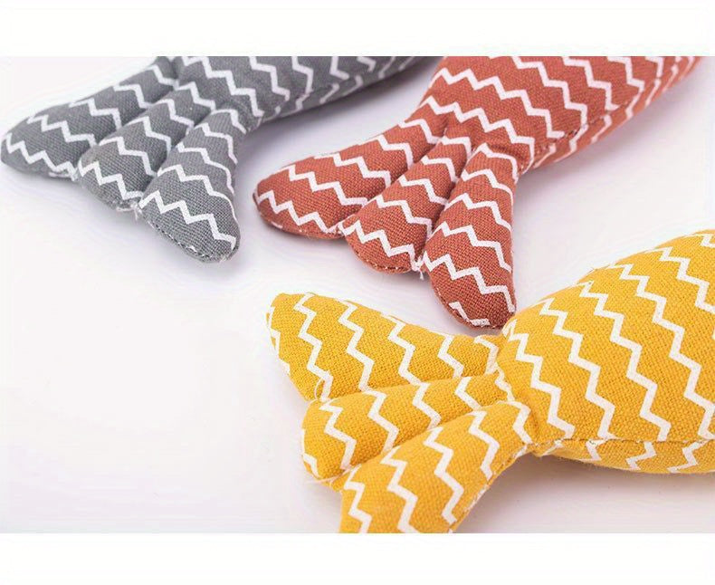 Cat Toy: Realistic Durable Plush Pillows Kitten Toy For Indoor & Outdoor Pet Teeth Grinding!