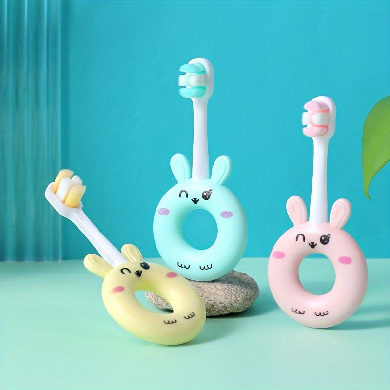 [Soft Silicone Toothbrush] Super Soft Silicone Baby Toothbrush For Toddlers 0-3 Years | Cute Cartoon Design, Gentle Cleaning For Sensitive Teeth