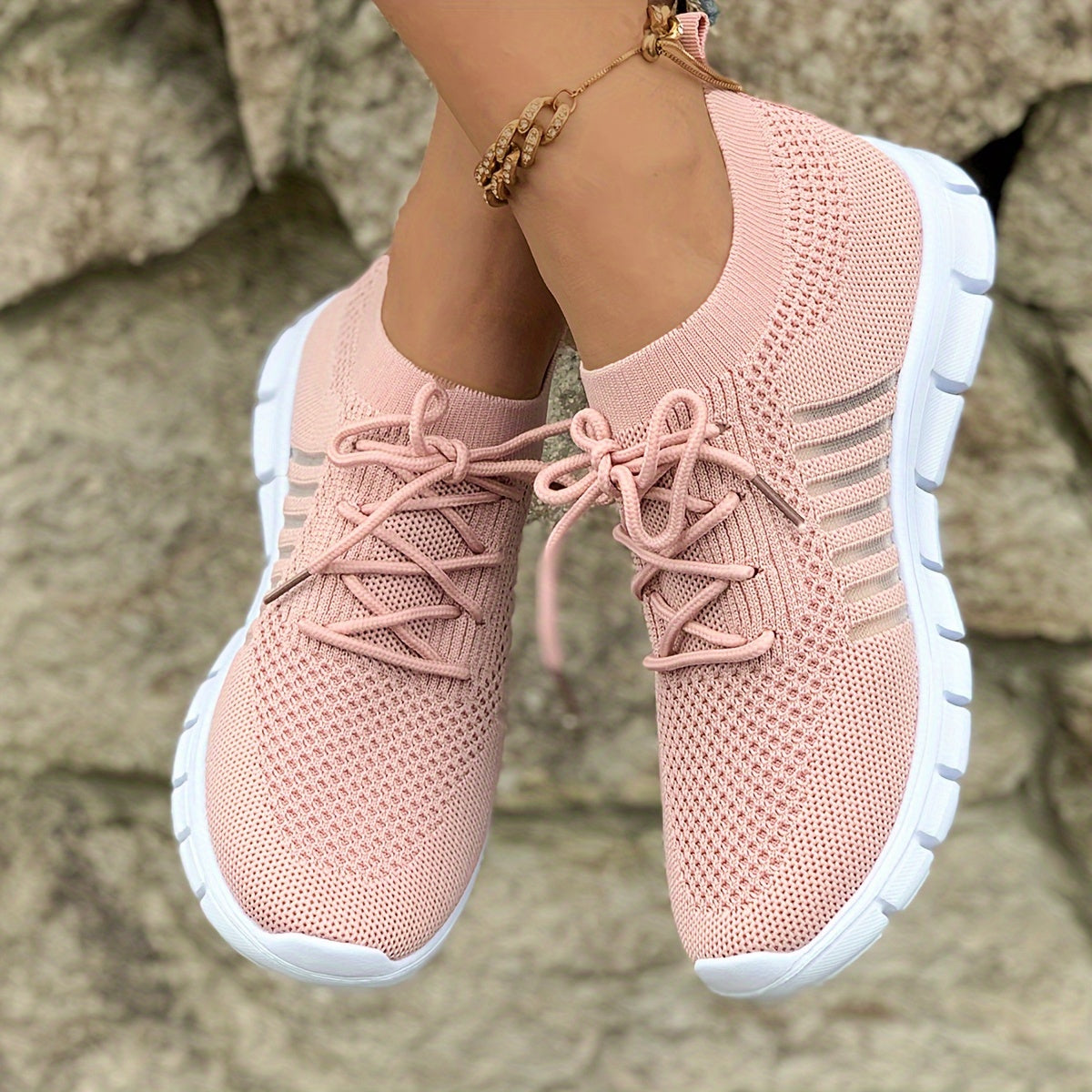 Flying Weave Casual Sneakers, Women Shoes