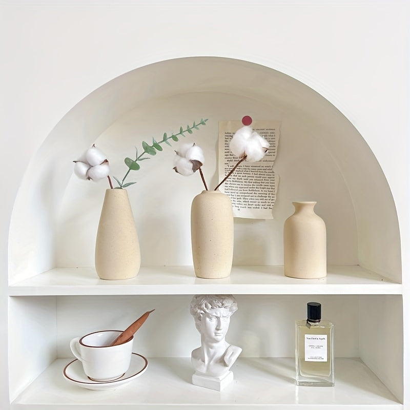 1pc Distinctive Rustic Ceramic Vase - Ideal Farmhouse Accent for Elevating Living Rooms, Mantels, Shelves & Entryways with Timeless Charm