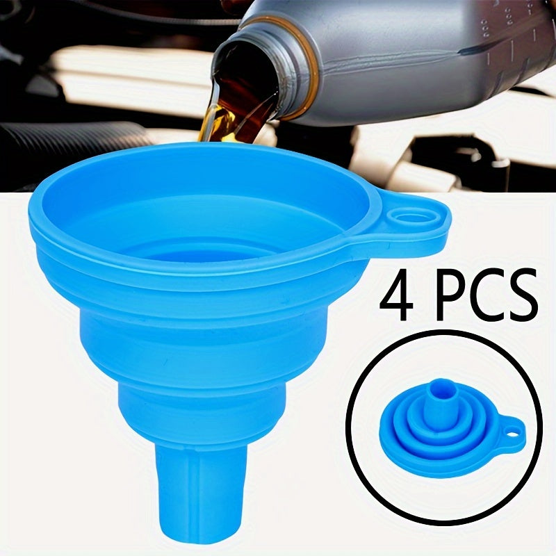 [Foldable Car Funnel] Durable & Flexible Foldable Portable Funnel for Car Engine Oil Change | Universal Fit, Leak-Proof Design with Easy-Pour Spout, Automotive Fluid Transfer, Car Maintenance Tool, Userfriendly Design, Leakpr