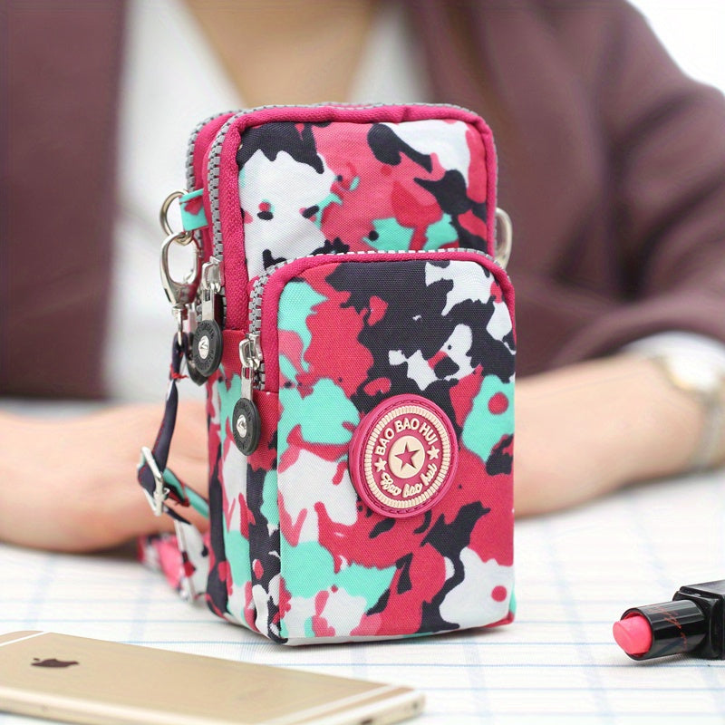 1pc Unisex Nylon Passport Holder - Retro Zipper Closure, Adjustable Strap - Going Out Essentials | Lightweight & Compact | Wet Wipe Clean
