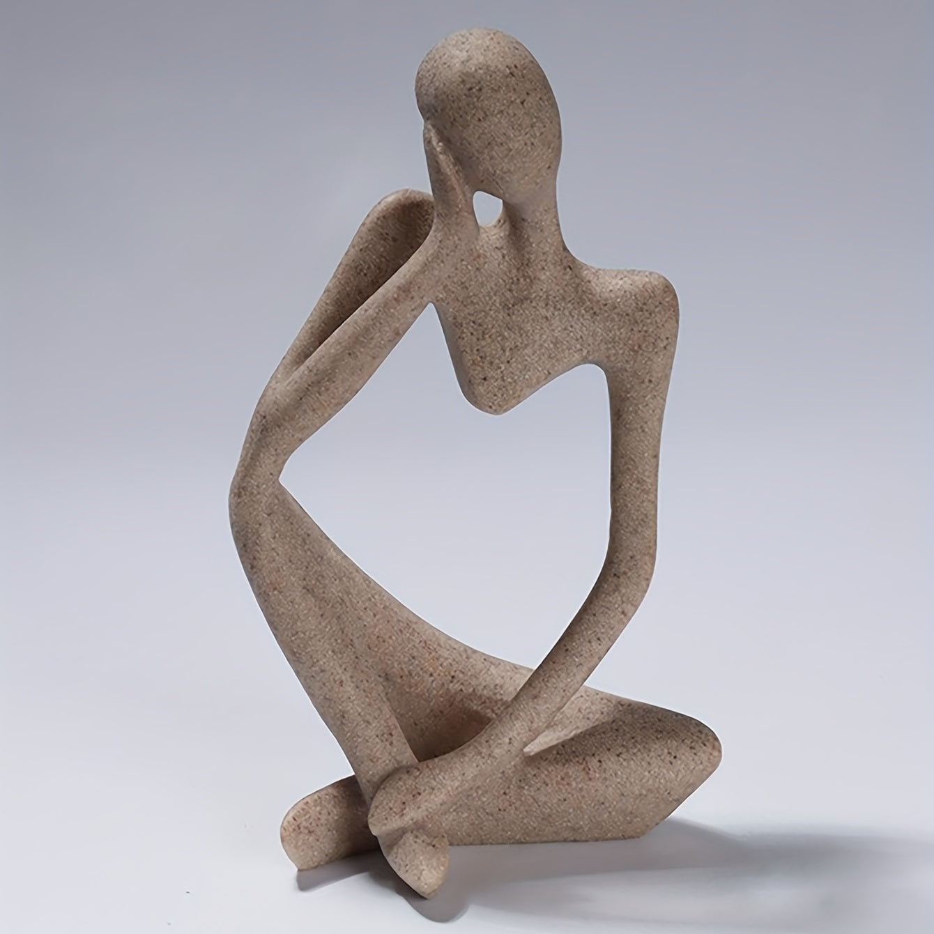 1pc Resin Character Figurines, Thinker People Abstract Ornament, Sculpture For Home Office Bookshelf Desk Decor