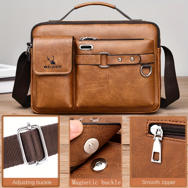 Men's Single-Shoulder Bag, Crossbody Bag, Business Messenger Bag, Shoulder Bag, Handbag, Casual Bag for Men