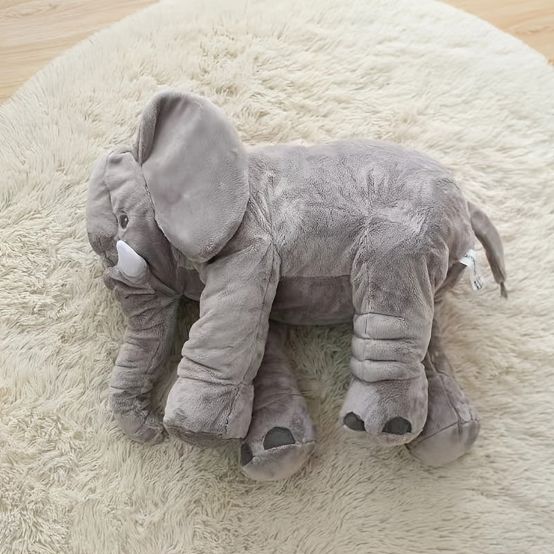1pc Cartoon Cute Grey Elephant Plush Toy - Soft Stuffed Elephant The Perfect Friend Gift For Halloween Thanksgiving Christmas Gifts