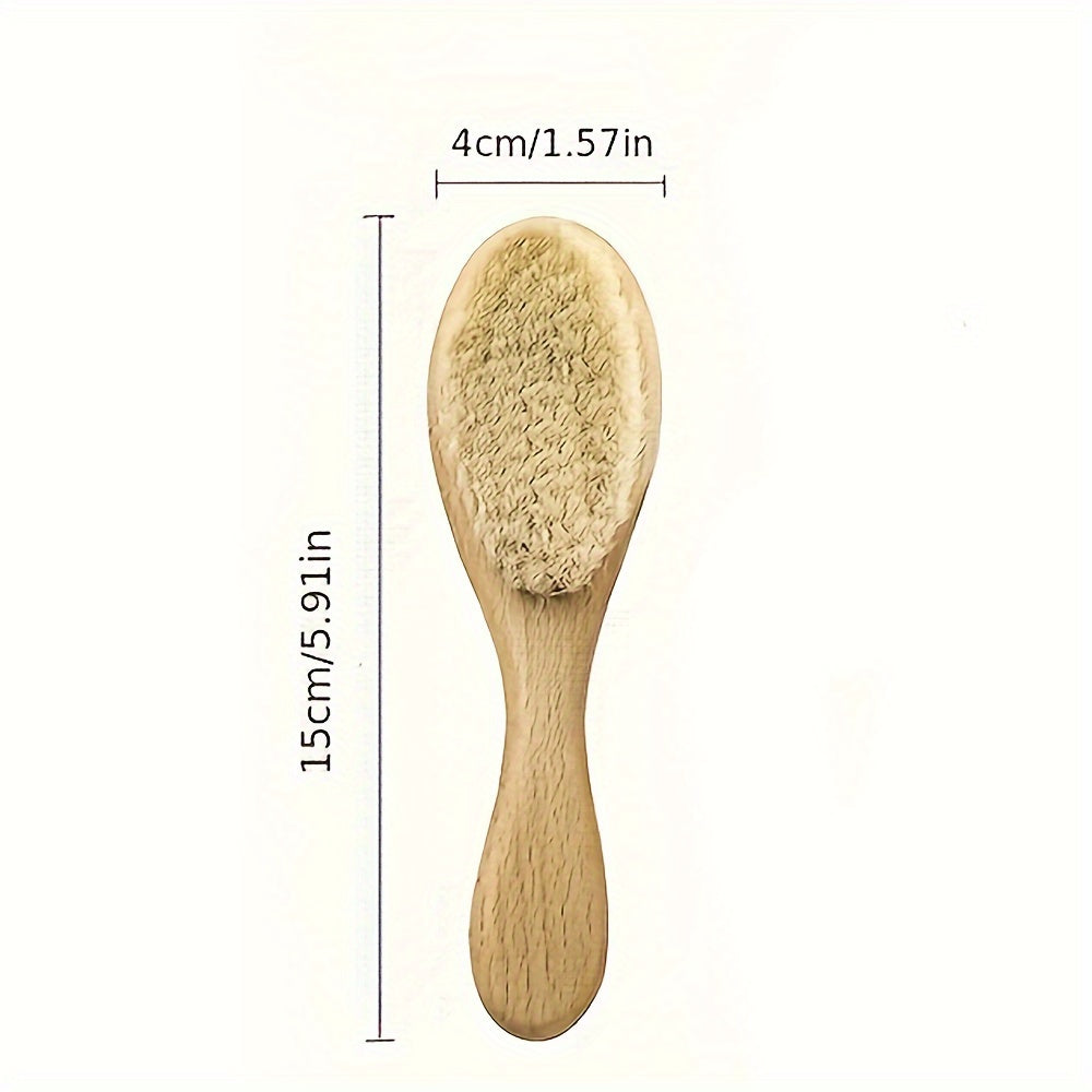 2pcs/Kit Soft Baby Hair Brush Comb Set for Newborn Wooden Handle Head Comfort Massager for christmas halloween Thanksgiving Day Gif