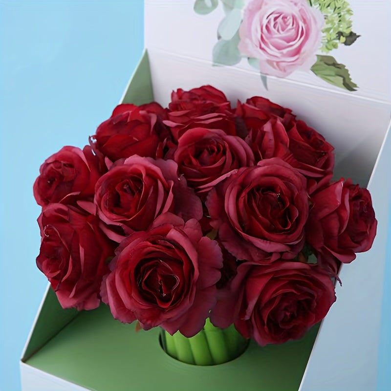 1pc Red Rose Silicone Craft Pen Valentine's Day Flower Gel Pen