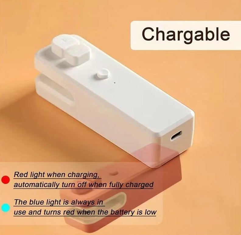 Food Bag Sealer, 2 IN 1 Portable Handheld Heat Seal And Cutter, Mini Food Sealers For Storage