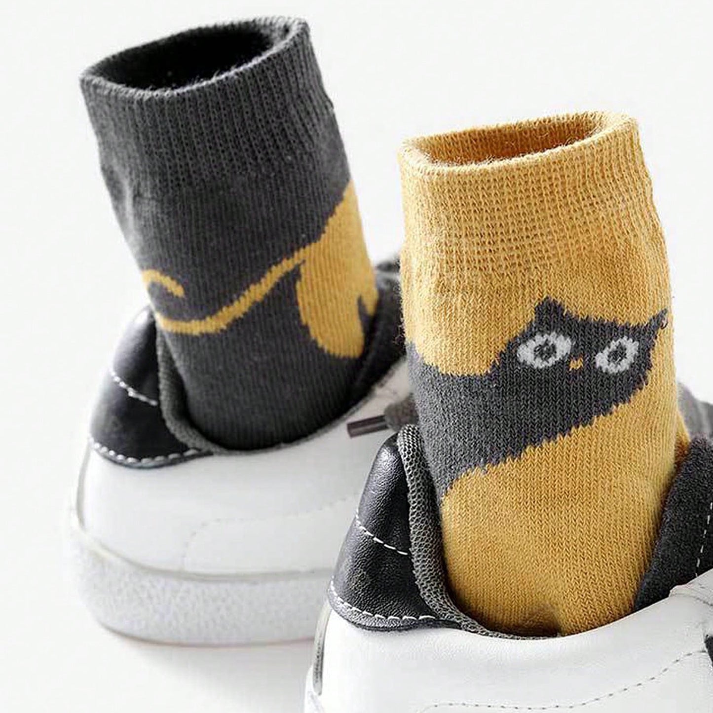 5 Pairs of Four Seasons Baby Socks Spring And Autumn Cartoon Kitten Winter Medium Tube Socks Boys Girls Socks