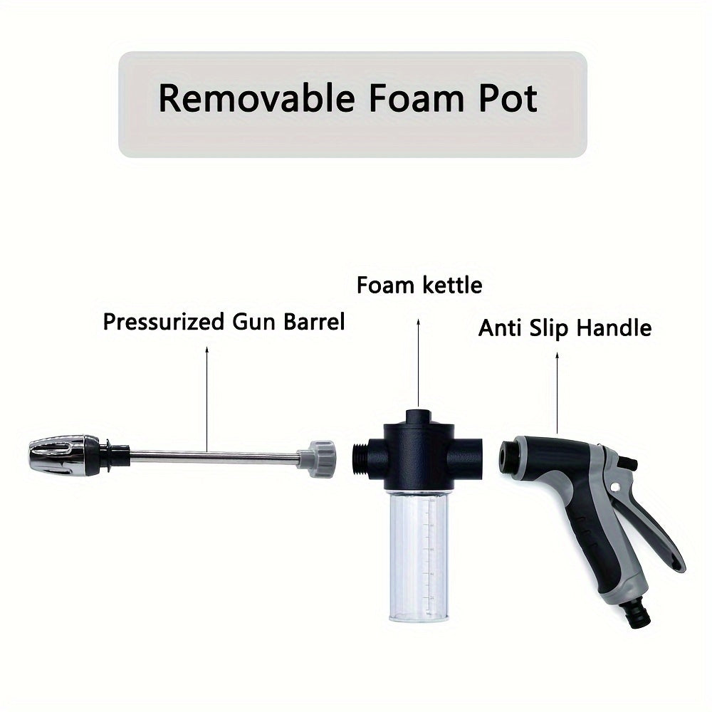 1pc High Pressure Car Washing Water Gun RV Cleaning Tool Plastic Gun Body Long Rod Nozzle Garden Hose Nozzle Garden Flower Shower Multi-Function Watering Tool Powerful Car Brush Artifact Cleaning Tool