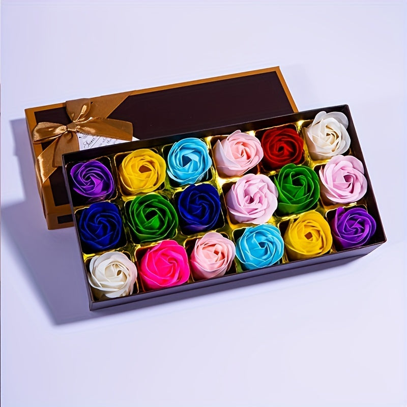 18pcs Soap Rose Gift Box Soap Flower Gift Box Valentine's Day Mother's Day Birthday Gift Simulation Of A Party Gift Holiday Gifts Color Color Not Specified
