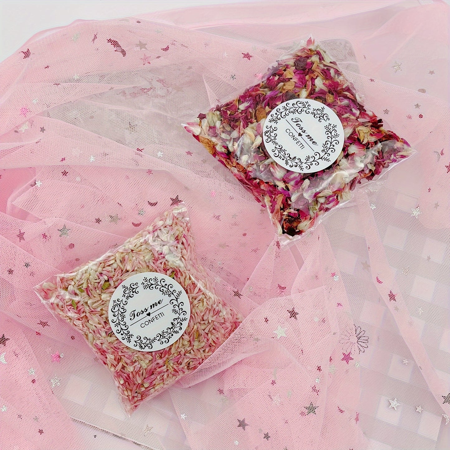 1pc/10g Dried Flower Floral Petals, Can Be Used For Wedding Scene, Birthday Scene, Indoor And Outdoor Landscaping Arrangement, Rain, Glass Bottle Decorations -winter, new year