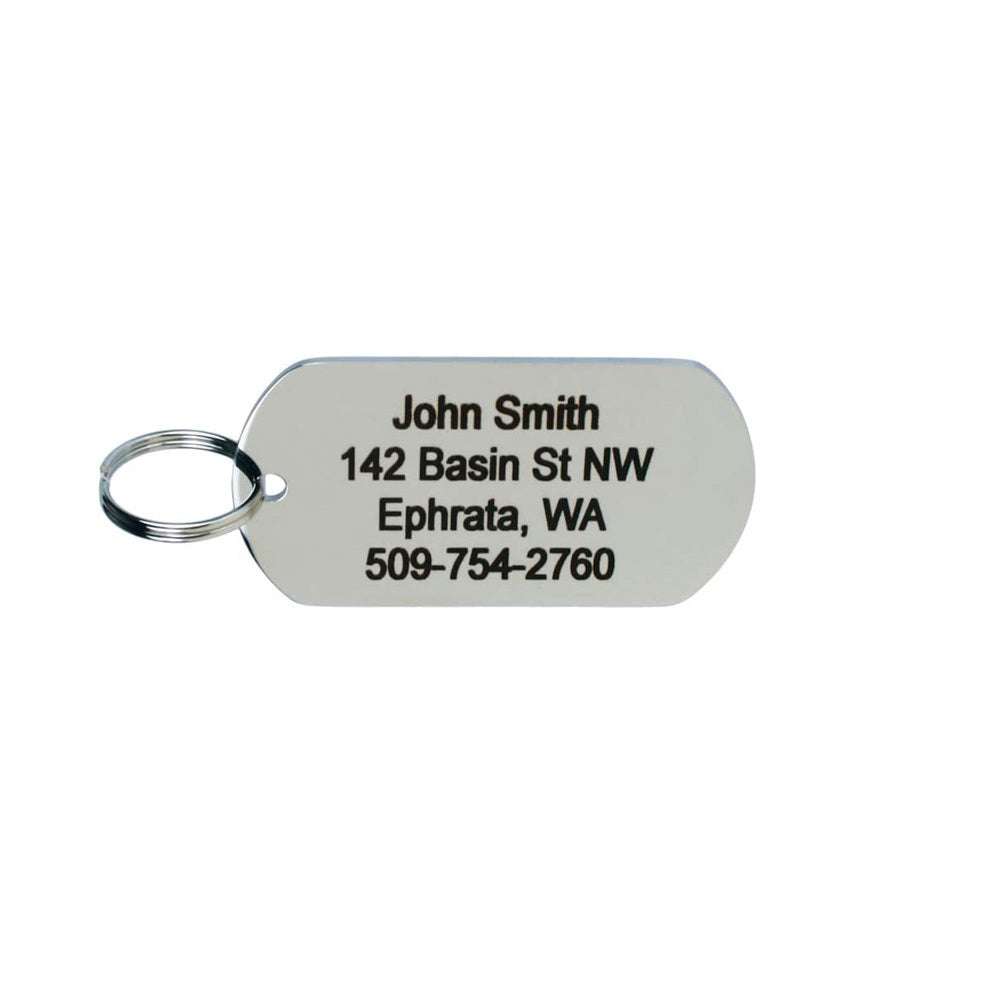 [Fast Arrival] Stylish Personalized Pet ID Tag - Durable Engraved Stainless Steel Slide-On Nameplate with Customizable Text - Long-Lasting, Water-Resistant, and Easy to Attach