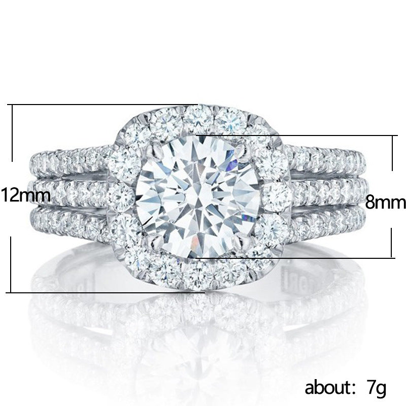Luxury Women's Engagement and Proposal Ring, Fashion Synthetic Synthetic Zirconia Ring, Classic Style Women's Jewelry
