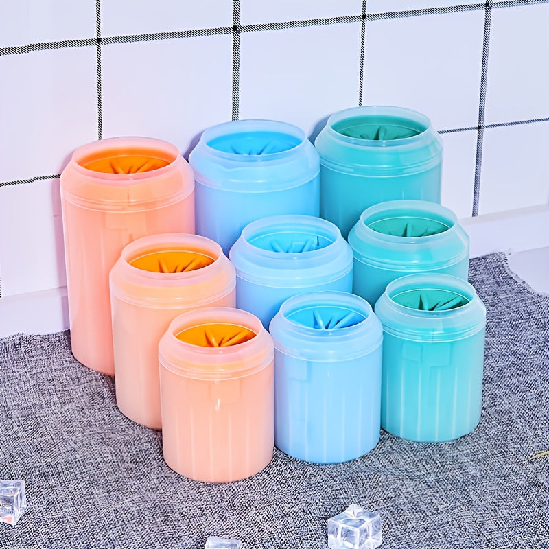 Pet Cats Dogs Paw Cleaner Soft Silicone Foot Cleaning Cup Portable Brush