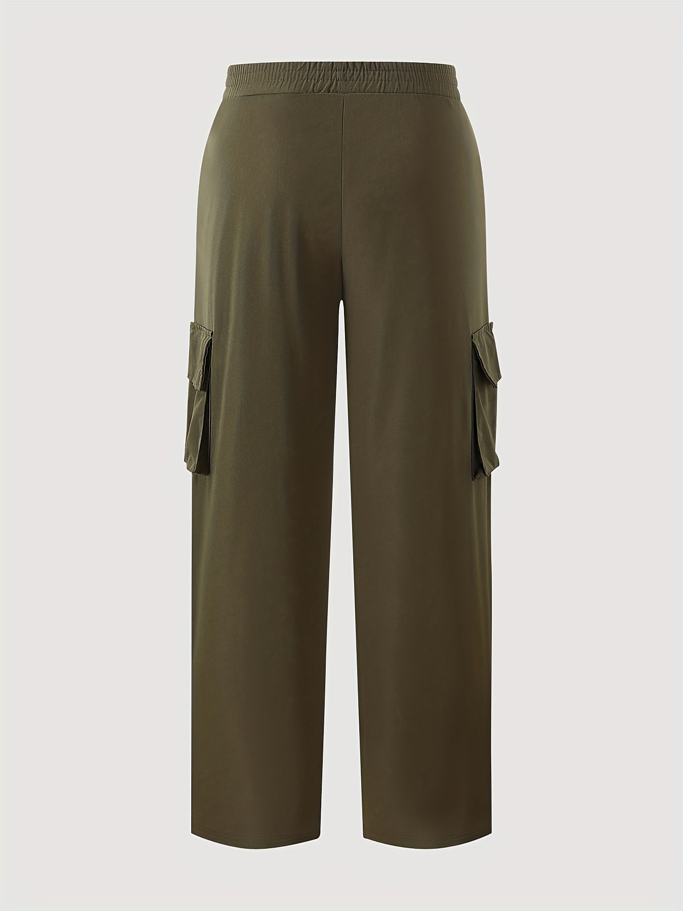 Durable & Stylish Wide-Leg Women's Cargo Pants - Ample Pockets, All-Season Wear, Easy Care