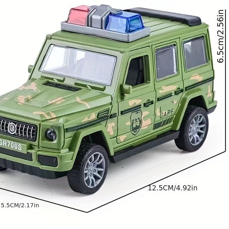 Toy Car Inertia Drop Resistant Openable Door Police Car Fire Truck Model Off-road Small Car