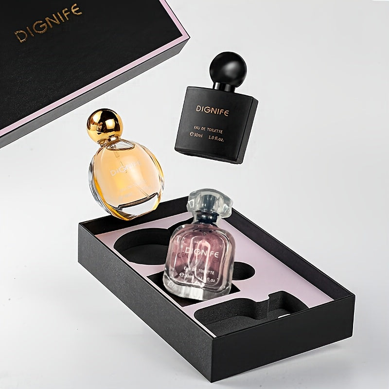 DIGNIFE Paris Night Gift Box Women's Eau De Parfum perfume 3pcs Set Body spray Vanilla Sweet Food Fuqi Flower Tone Lasting Fragrance Holiday Gift Box Preferred