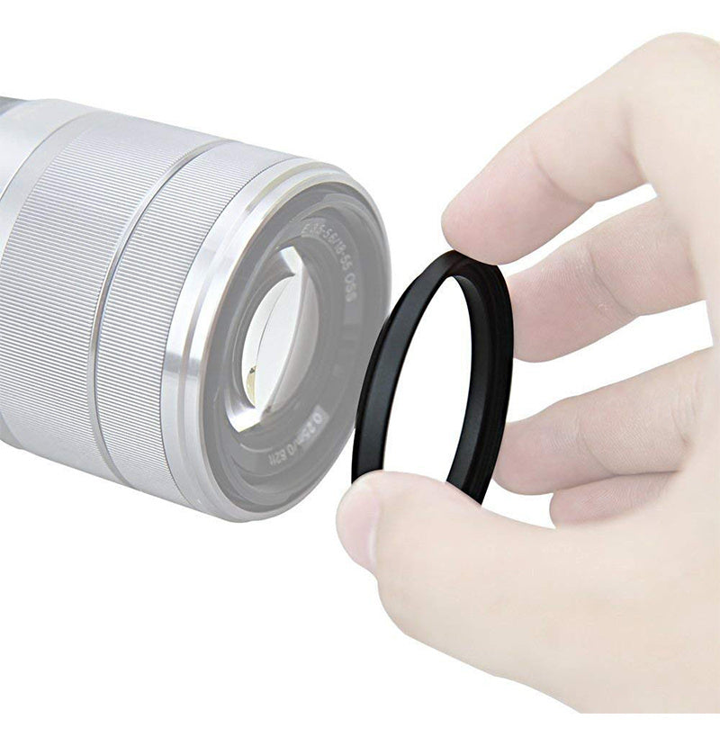 18pcs Camera Lens Filter Step Up And Step Down Lens Filter Stepping Adapter Ring 37 49 52 55 58 62 67 72 77 82mm For Nikon, Canon, Sony, Pacasonic, Fuji Pentax Olympus And Other SLR DSLR Camera Lens