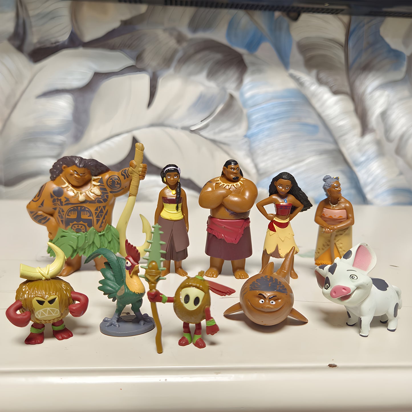 10pcs/ set Moana Character Statue - Perfect choice for home and car decoration, ideal Christmas and Easter gift, PVC collectible ornaments