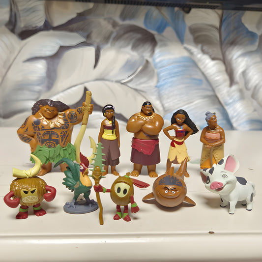 10pcs/ set Moana Character Statue - Perfect choice for home and car decoration, ideal Christmas and Easter gift, PVC collectible ornaments