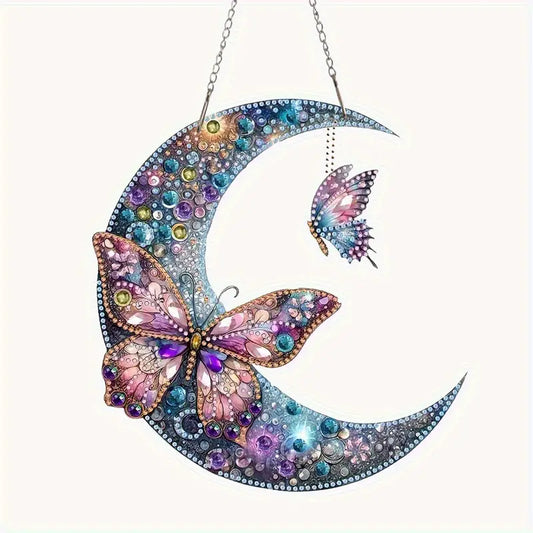 5D Diamond Moon Hanging Ornament
