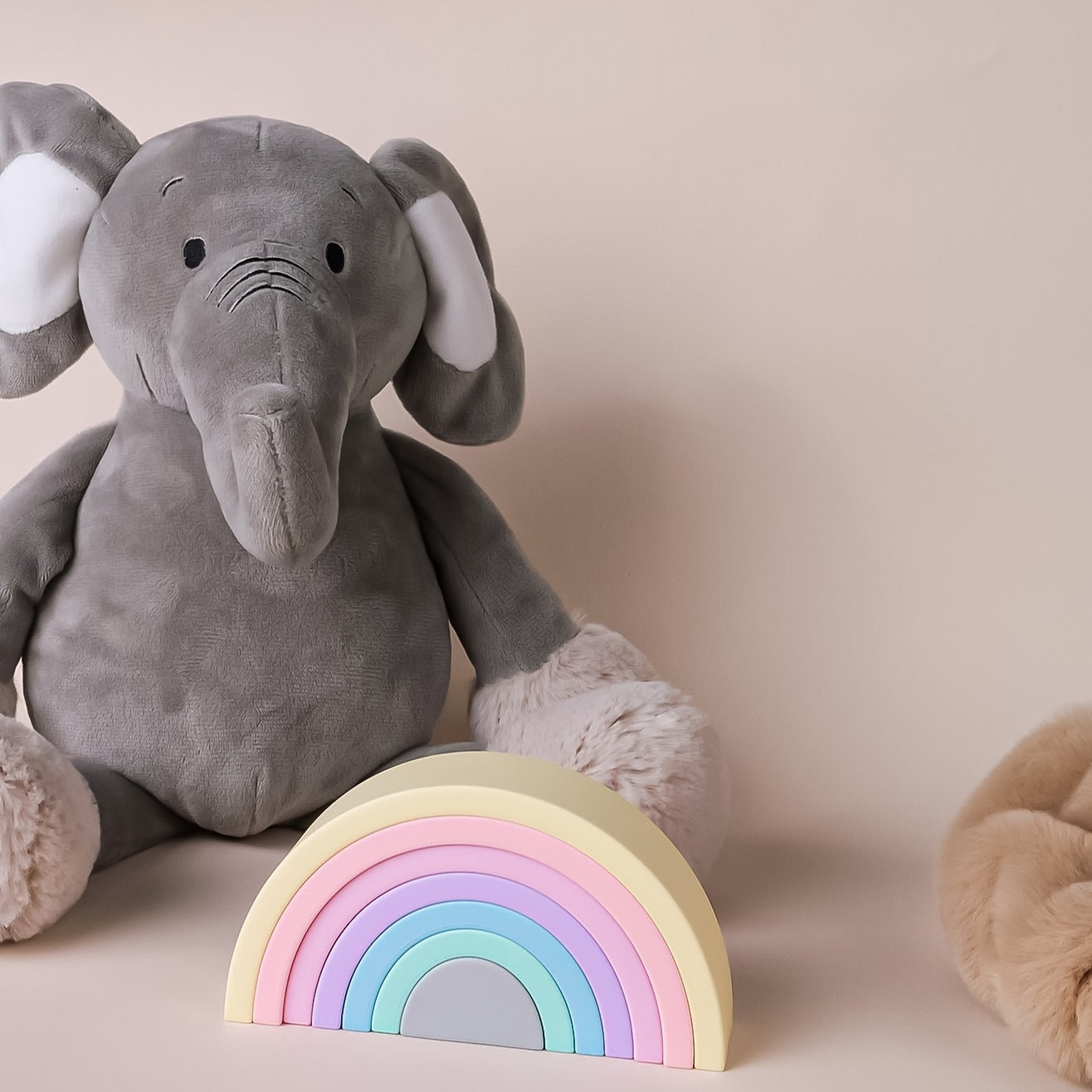 Rainbow Stacker Shape Puzzle , 7pcs Rainbow Nesting Puzzle , Educational Sensory Toy , Kids And Toddler Stacking Toy , Building Blocks Baby , Nontoxic Material , Early Learners