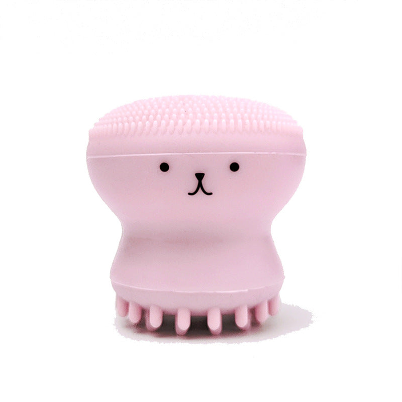 [Mini Octopus Deep Clean Brush] Exfoliating Facial Cleaning Scrubber Brush, Octopus Shape Silicone Miniature Face Deep Clean Tool, Face Massage Scrub Brush, Manual Face Washing, Fit For Daily Skin Care