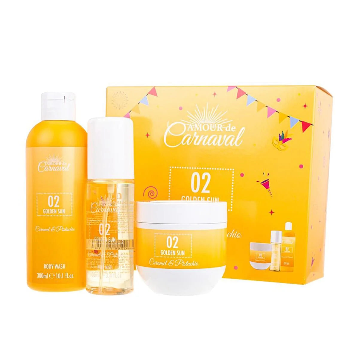 Amour de Carnaval 02 Gold Sun Body Care Gift Set - 3pcs