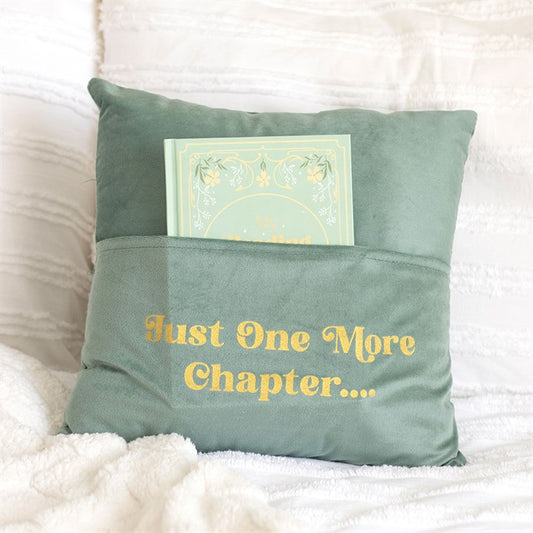 Just One More Chapter Cushion with Book Pocket (E)