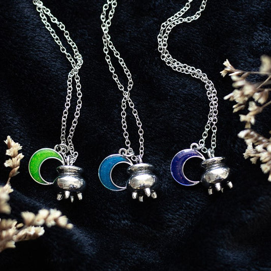 Set of 3 Coven Sisters Cauldron Charm Necklaces (E)