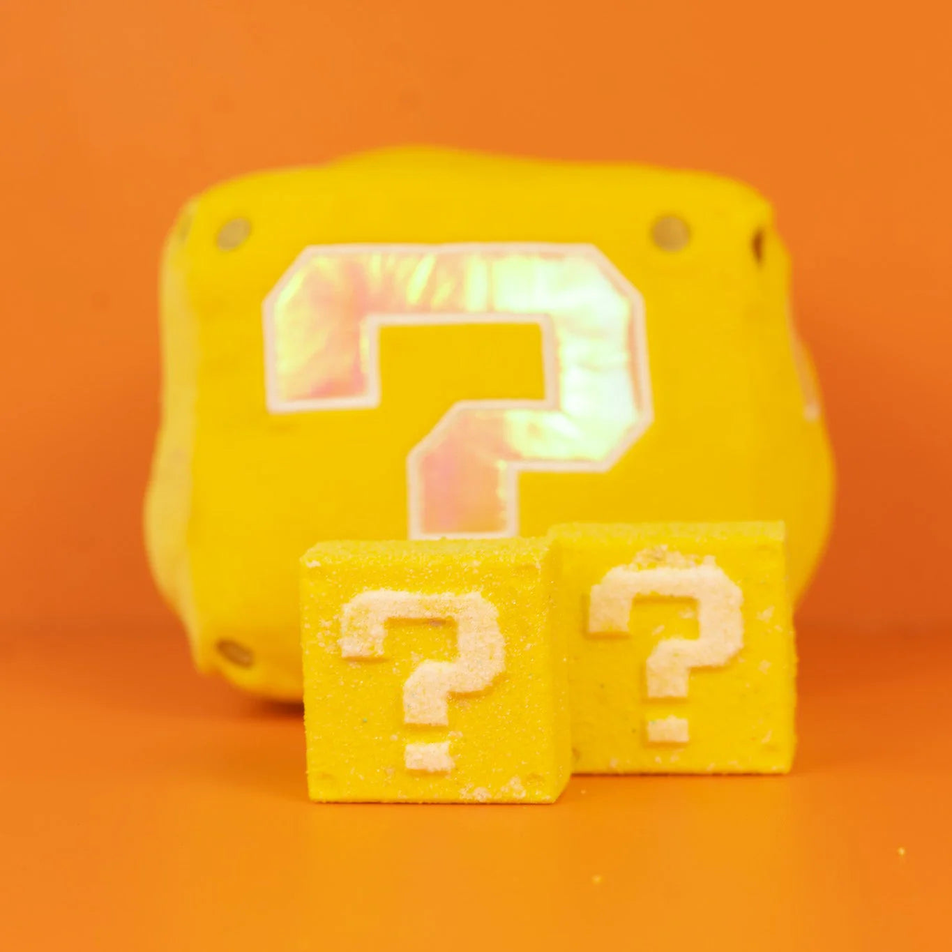 Yellow Power Up Box Bath Bomb Candy hearts