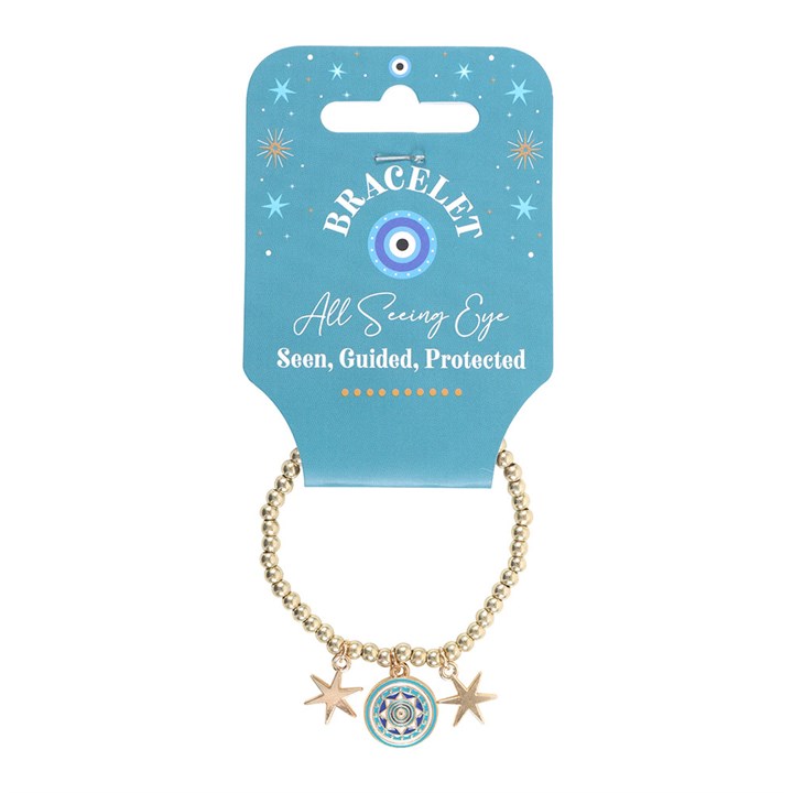 All Seeing Eye Beaded Charm Bracelet (E)