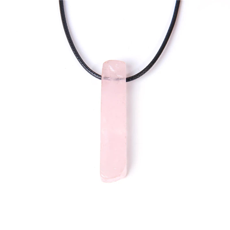 Natural raw minerals lucky Reiki Healing crystal quartz stone necklace jewelry Pendulum natural tigereye lazuli Citrin necklace
