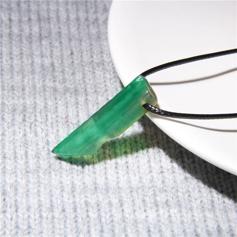 Natural raw minerals lucky Reiki Healing crystal quartz stone necklace jewelry Pendulum natural tigereye lazuli Citrin necklace