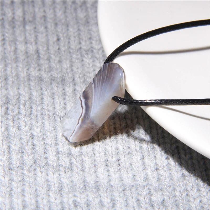 Natural raw minerals lucky Reiki Healing crystal quartz stone necklace jewelry Pendulum natural tigereye lazuli Citrin necklace