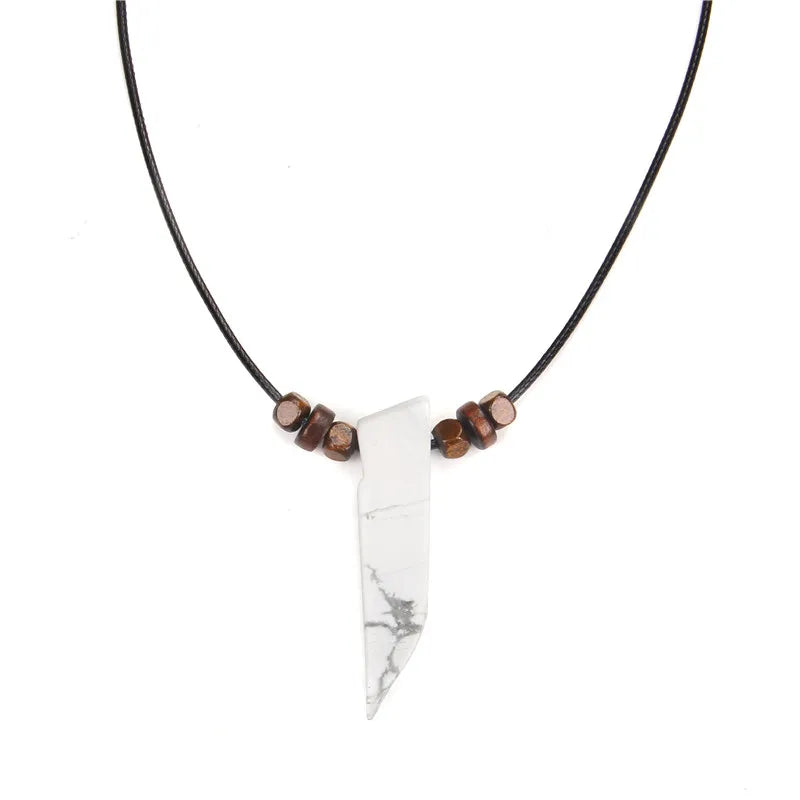 Natural raw minerals lucky Reiki Healing crystal quartz stone necklace jewelry Pendulum natural tigereye lazuli Citrin necklace