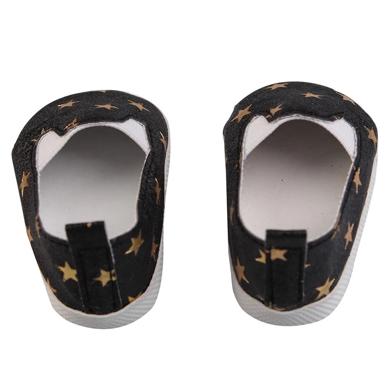 7cm Sequins Doll Shoes Cute Flower Star Panda Shoes For 18inch American Doll,1/3 BJD 43cm Baby Newborn Girl Dolls Toy Gift