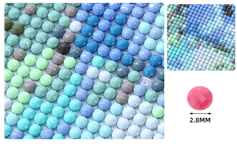 5D Diamond art Anime Character Embroidery Mosaic DIY Full Square Round Drill Fairy Moon Flower Imitation Diamond Cross-Stitch