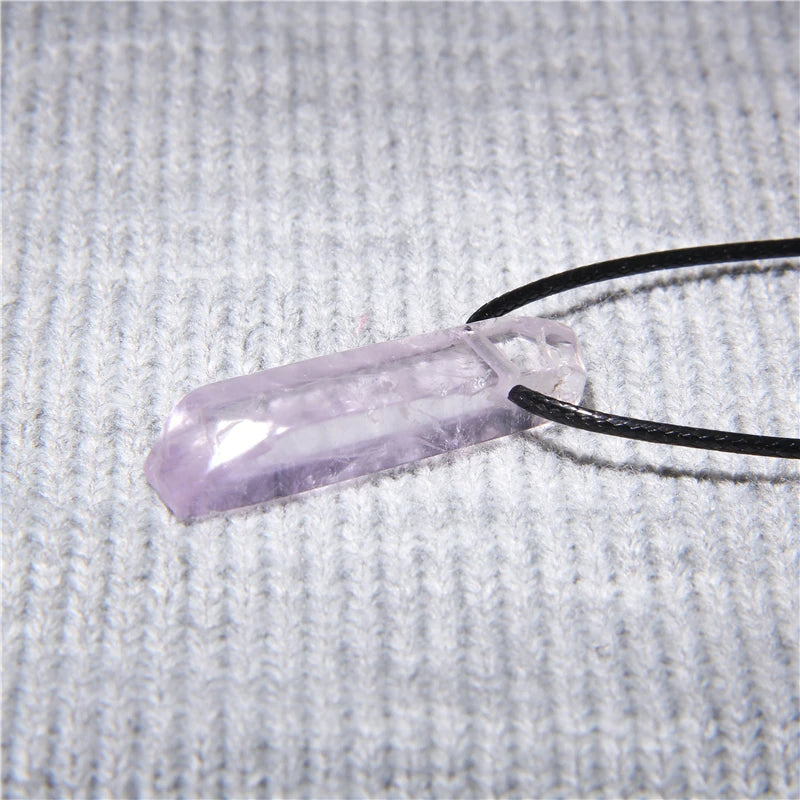 Natural raw minerals lucky Reiki Healing crystal quartz stone necklace jewelry Pendulum natural tigereye lazuli Citrin necklace