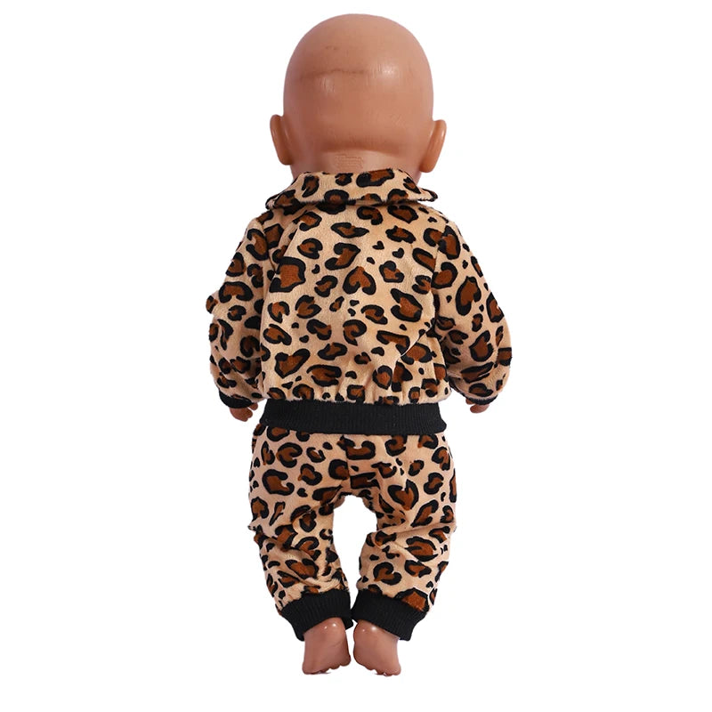 18 Inch Doll Clothes Leopard Print 43 cm Baby Born Clothes American Girl Doll Clothes OG Dolls Dollhouse Accessories Girl Gift