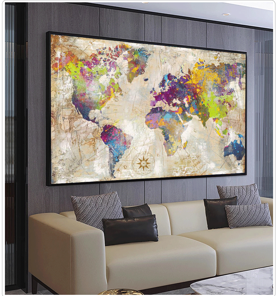 5D Full Square/Round Diamond Painting Landscape Pictures Of Rhinestones 5D DIY Diamond Embroidery Sale Map Mosaic Craft Kit Art
