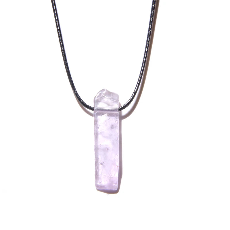 Natural raw minerals lucky Reiki Healing crystal quartz stone necklace jewelry Pendulum natural tigereye lazuli Citrin necklace