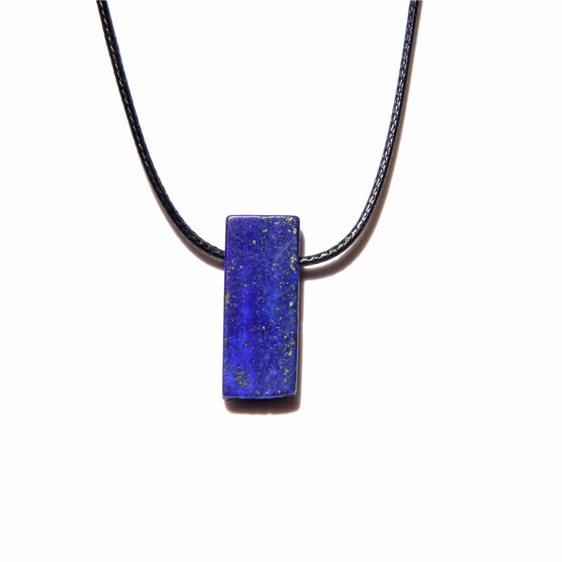 Natural raw minerals lucky Reiki Healing crystal quartz stone necklace jewelry Pendulum natural tigereye lazuli Citrin necklace